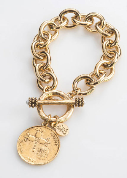 Buy Myjewel Gold Metal Fashion Hip Hop Cuban Multistrand Coin Charm Bracelet  for Women and Girls Online at Best Prices in India - JioMart.